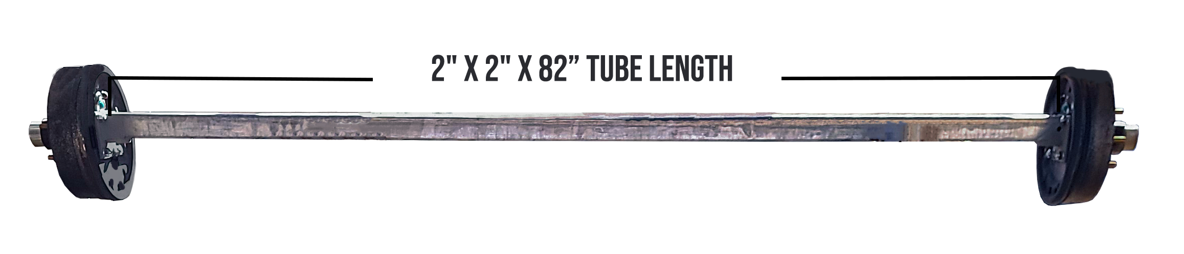 82" Galvanized Axle W/Drum Brakes