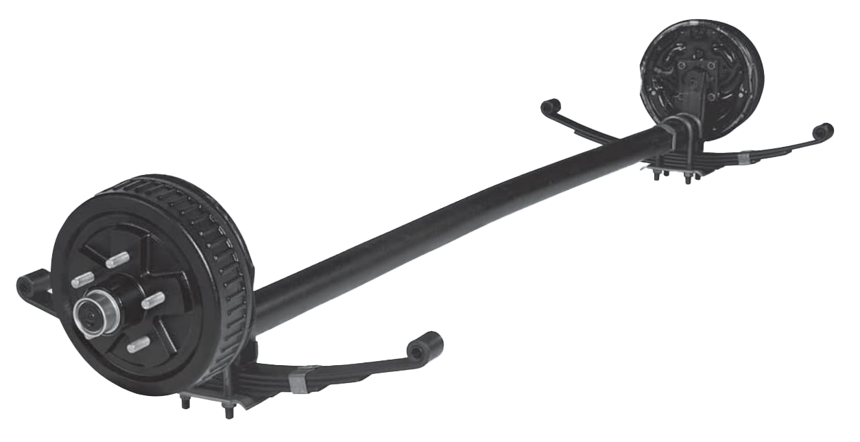 3500lb Electric Drum Brake Powder Coat Axle 7' Wide Utility