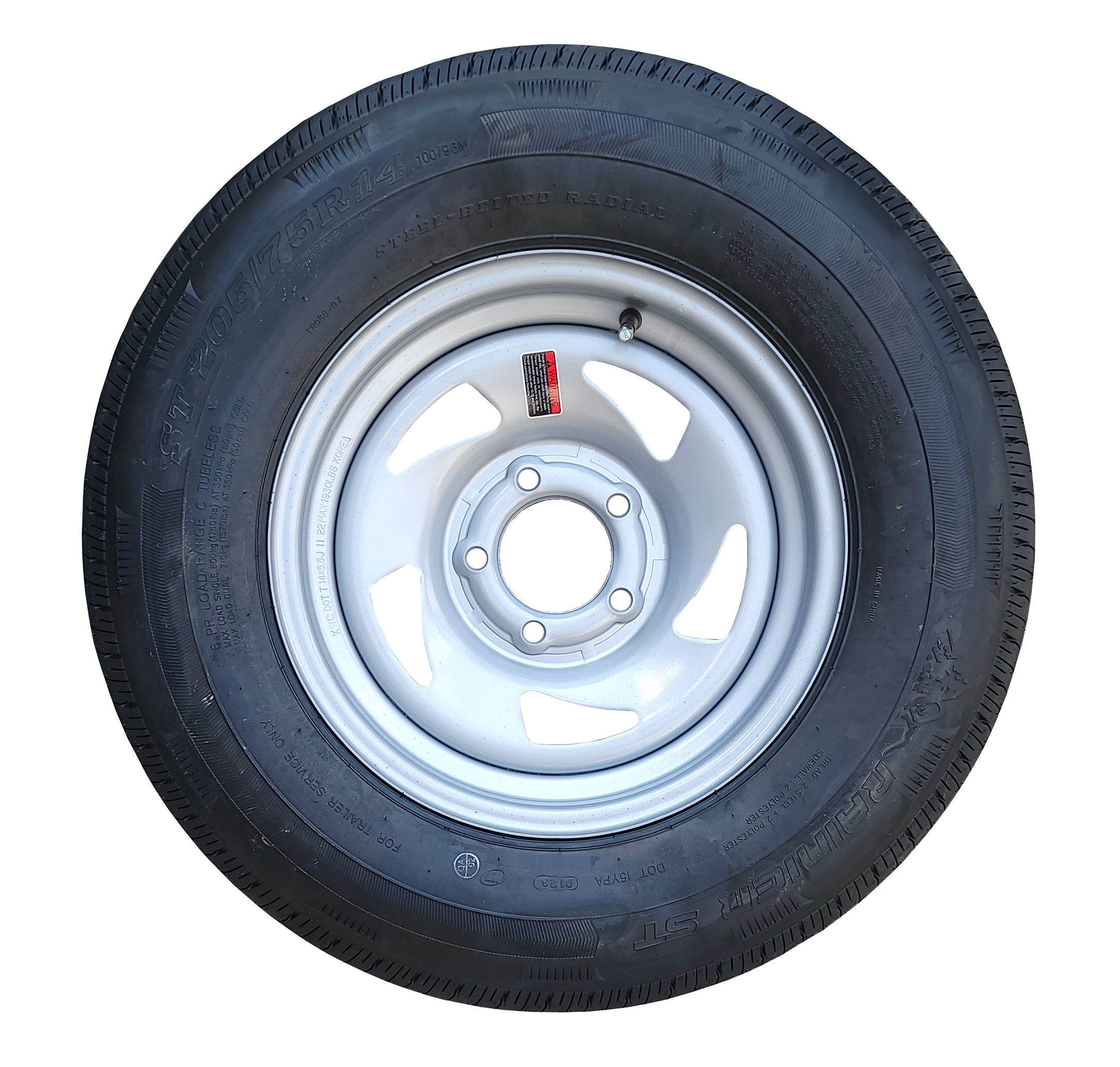 ST205/75R14 Directional Silver Wheel & Tire
