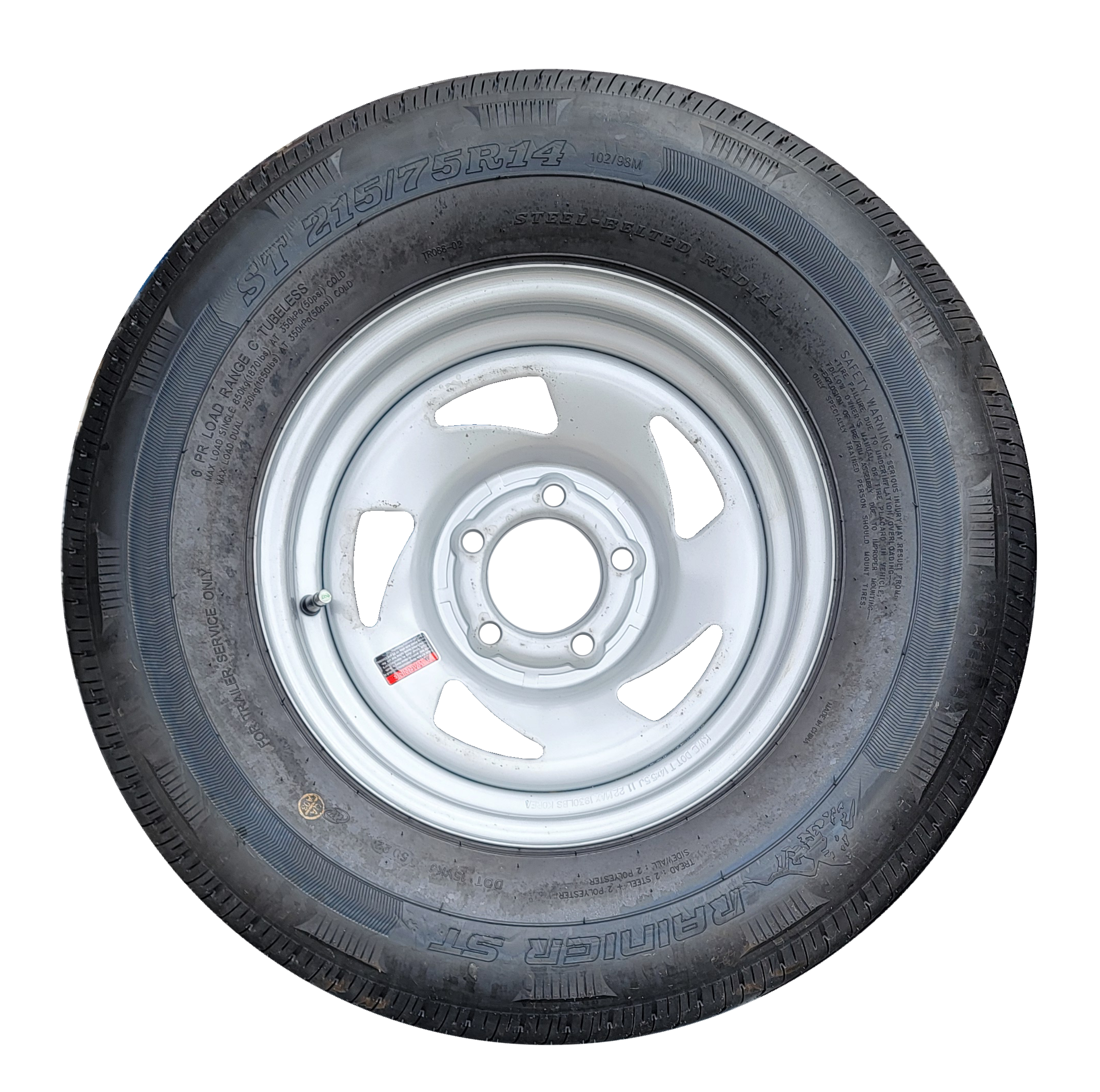 ST215/75R14 Directional Silver Wheel & Tire