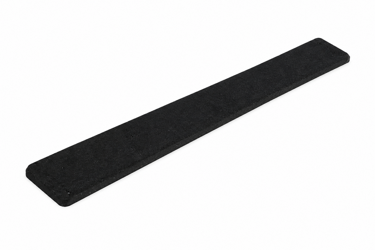 A black carpet bunk with a top bunk bracket, primarily designed for watercraft use.