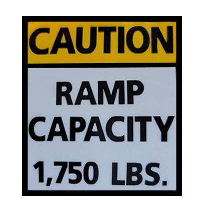 Ramp Warning Stickers